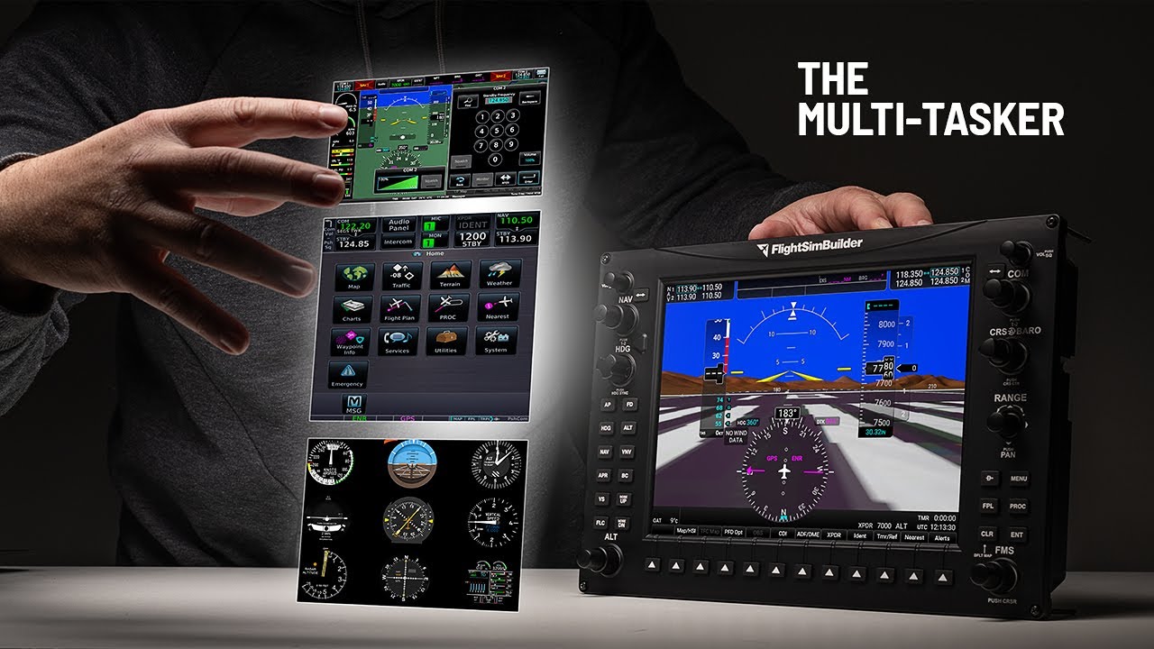 FlightSimBuilder G1000 showing alternate floating panels