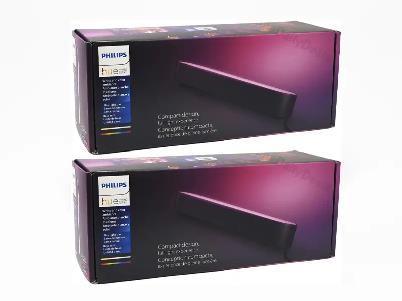 Phillips Hue Play Bar box on a white background 