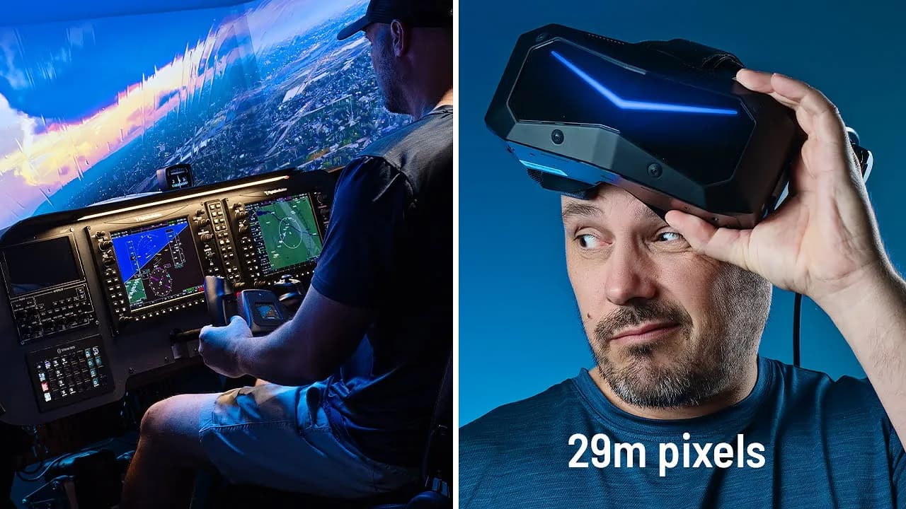 Man wearing the Pimax Crystal Super
