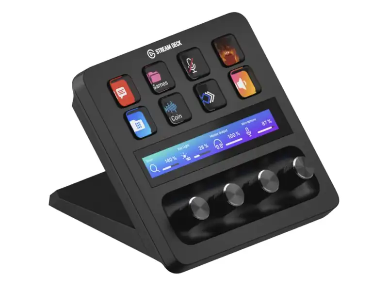Stream Deck Plus on a white background